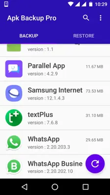 Apk Backup Pro android App screenshot 4